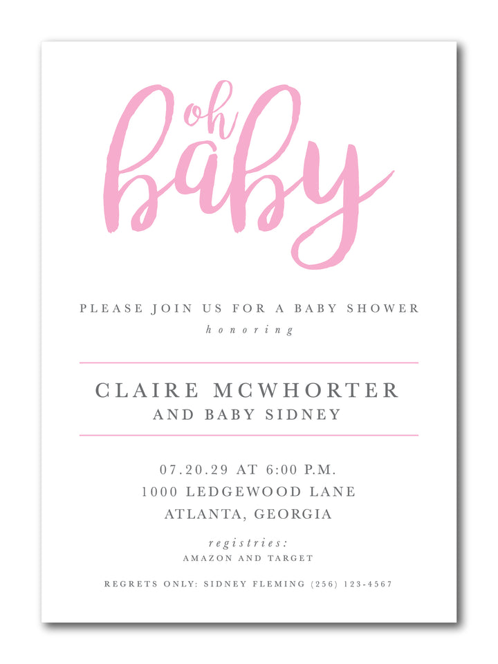 The Claire Baby Shower Invitation
