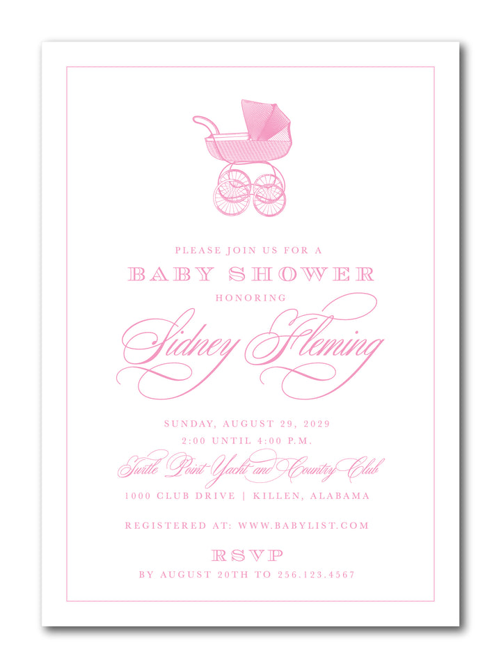The Sidney Baby Shower Invitation