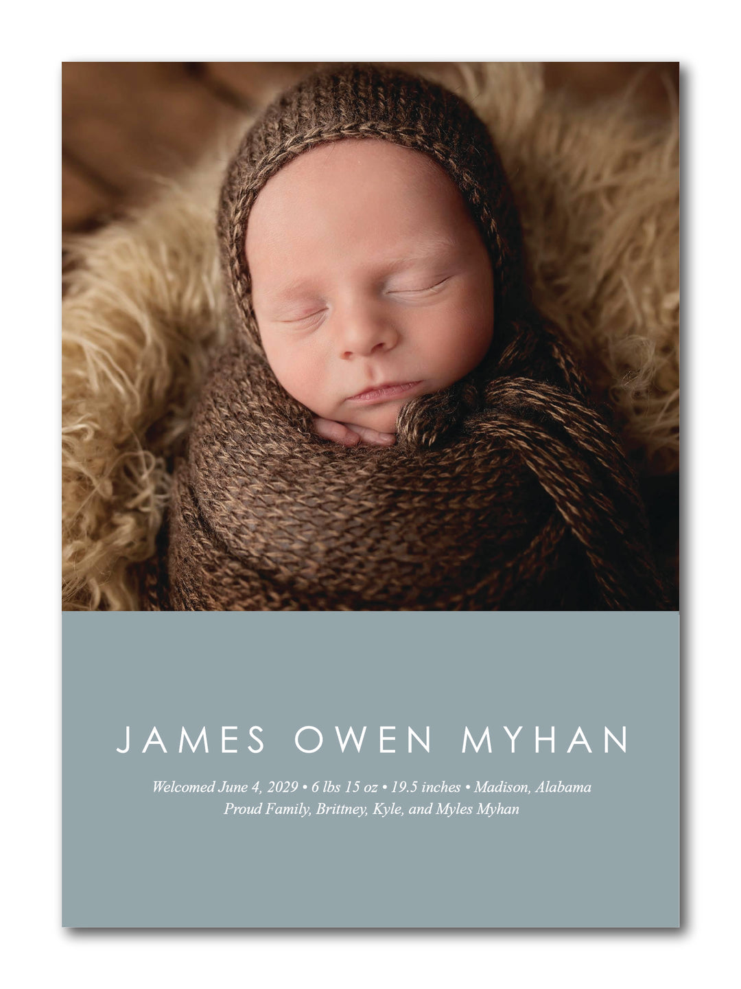 The James Birth Announcement