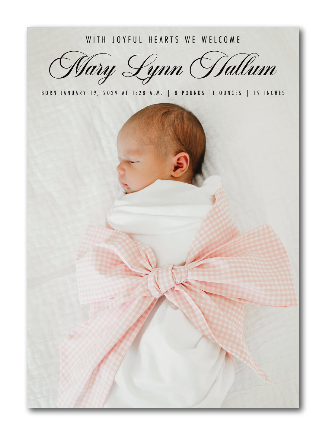 The Mary Lynn Birth Announcement