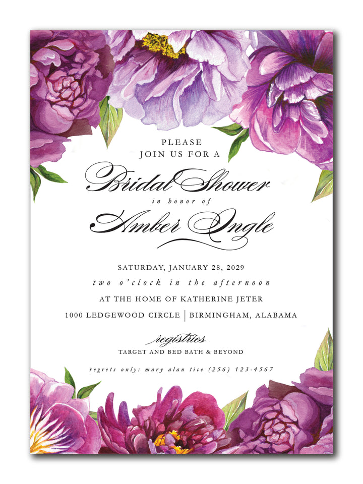 The Amber Bridal Shower Invitation