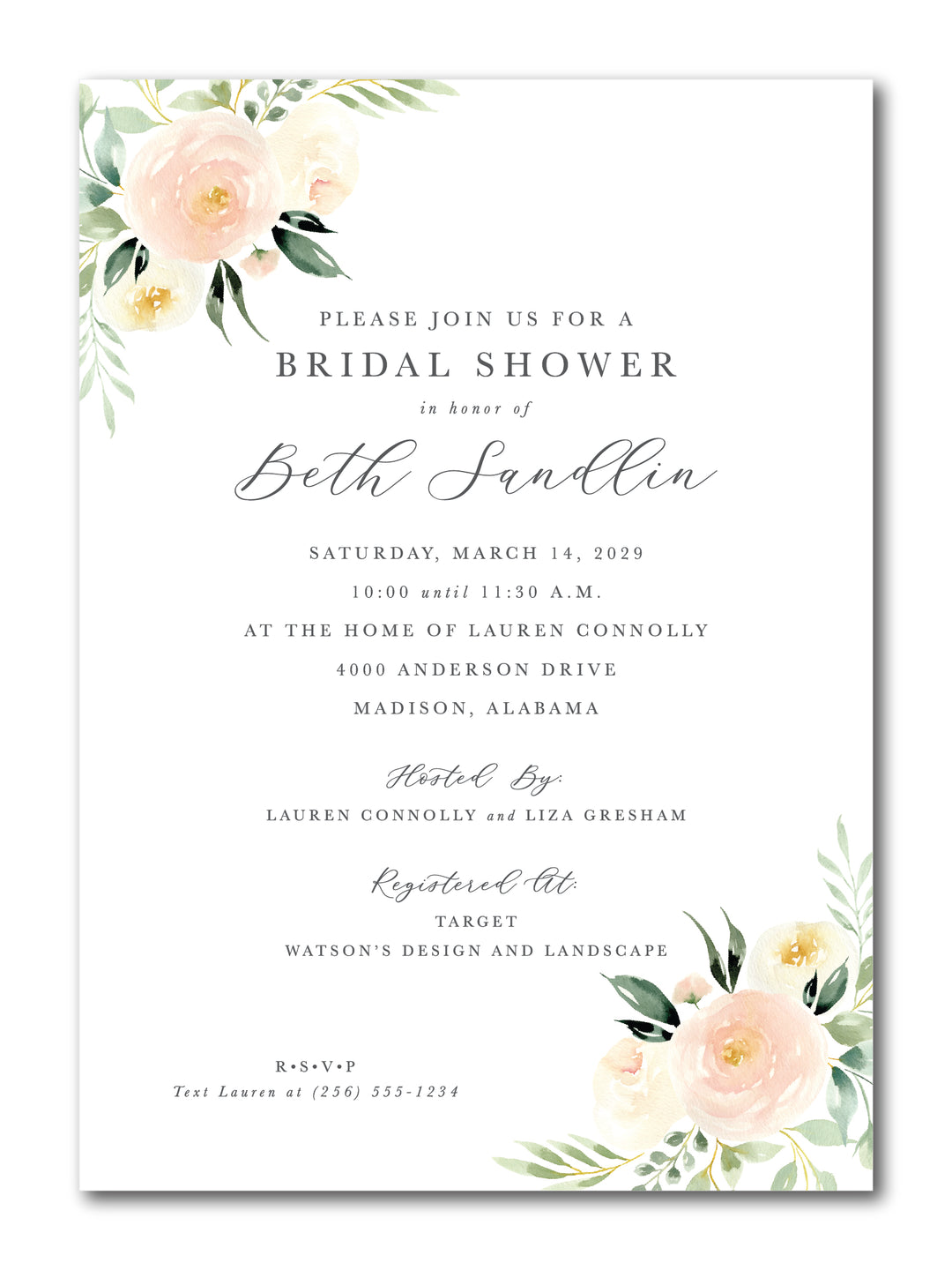 The Beth Bridal Shower Invitation