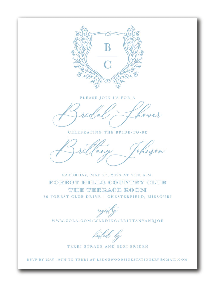 The Brittany Bridal Shower Invitation