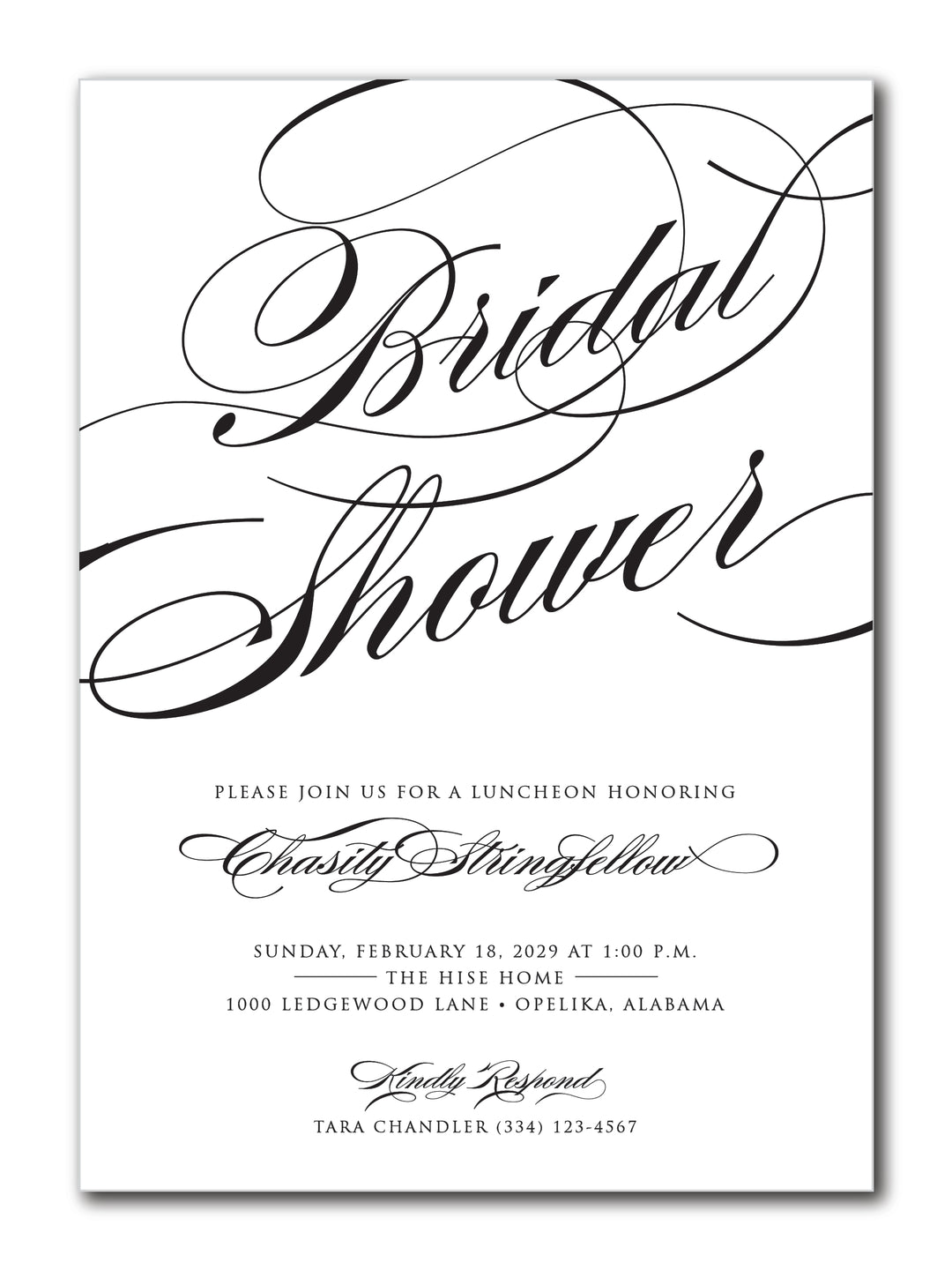The Chasity Bridal Shower Invitation