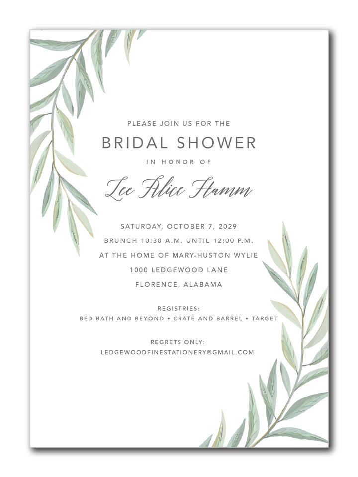 The Lee Alice Bridal Shower Invitation