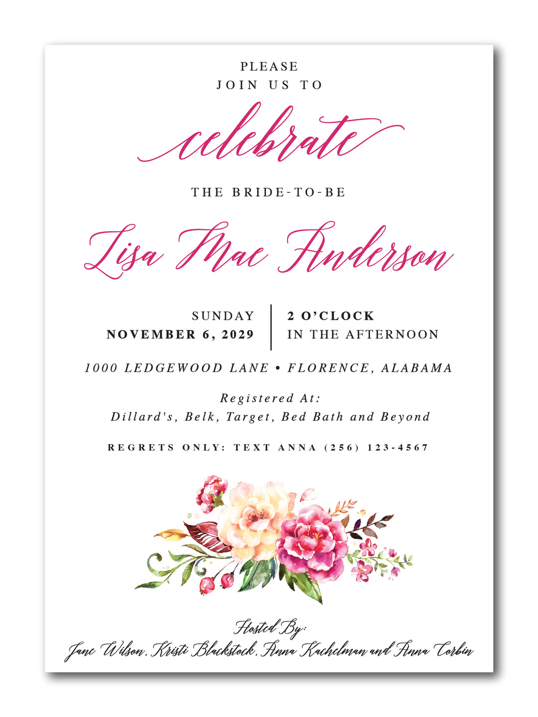 The Lisa Mae Bridal Shower Invitation