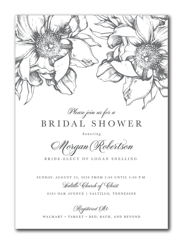 The Morgan II Bridal Shower Invitation