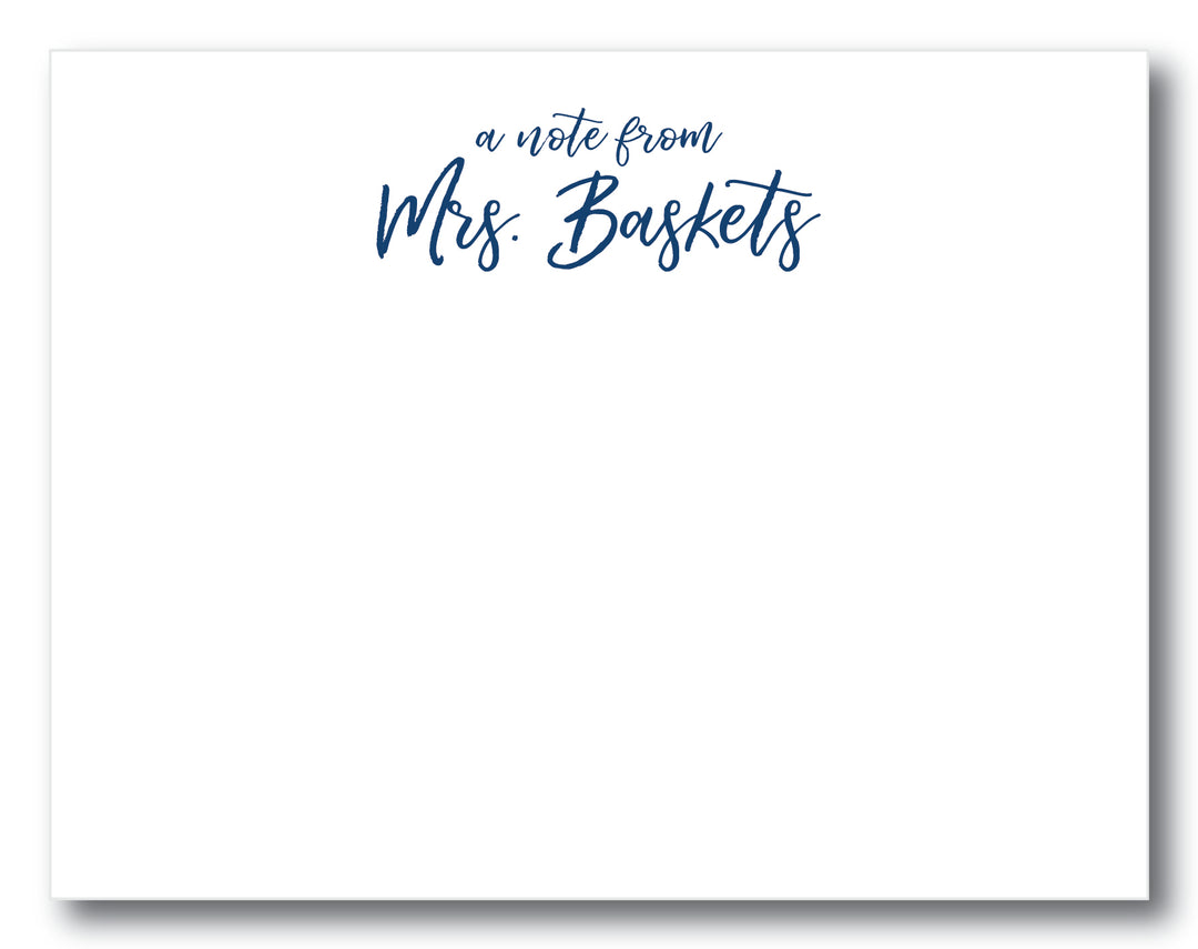 The Mrs. Baskets Flat Note Card