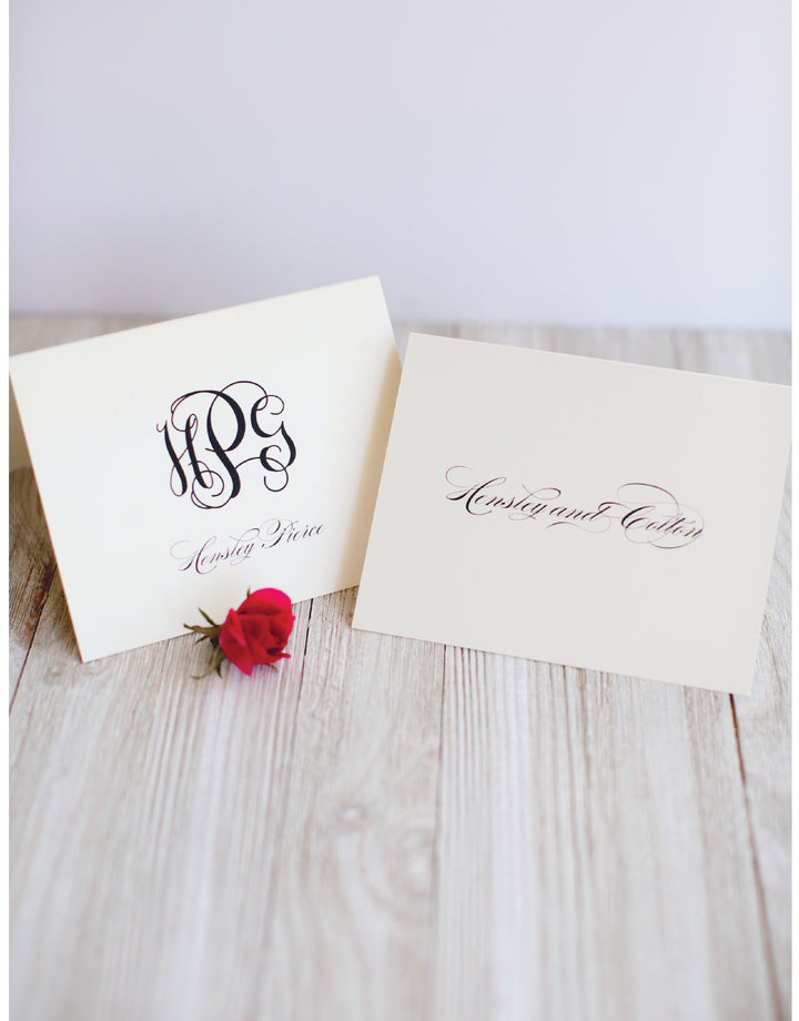 The Circle Monogram Folded Note Card
