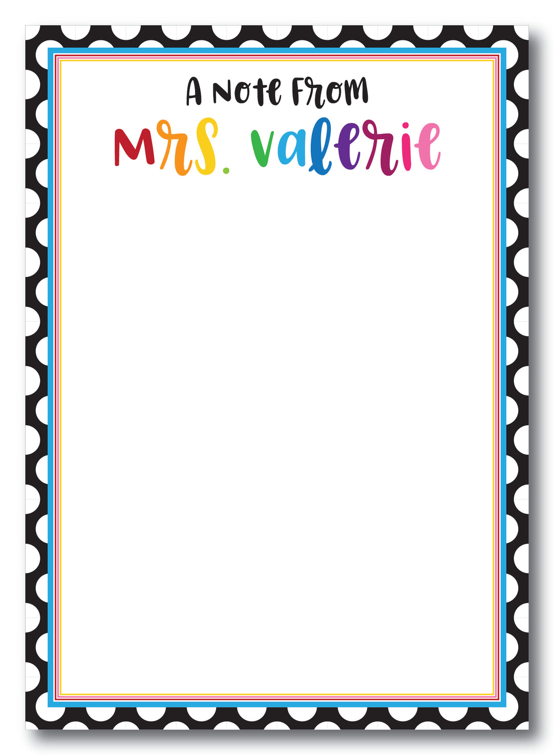 The Mrs. Valerie Notepad