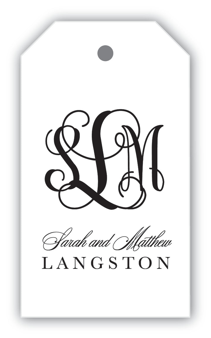 The Vine Monogram Personalized Gift Tag
