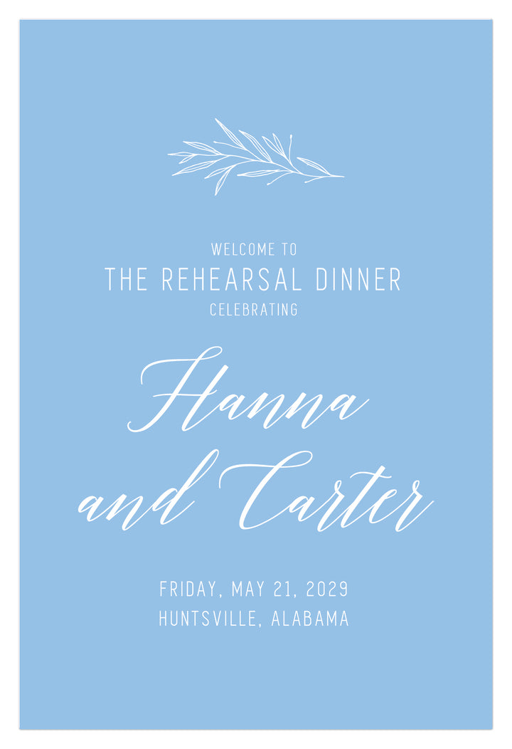 The Carter Rehearsal Dinner Welcome Sign