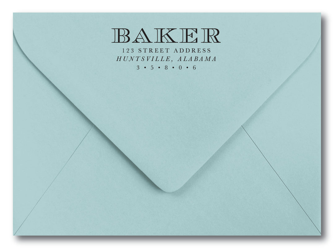 The Baker Return Address Stamp