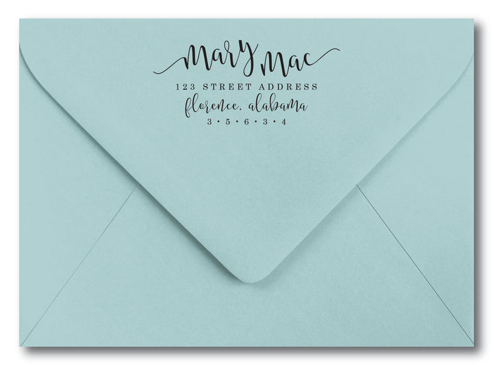 The Mary Mac Return Address Stamp
