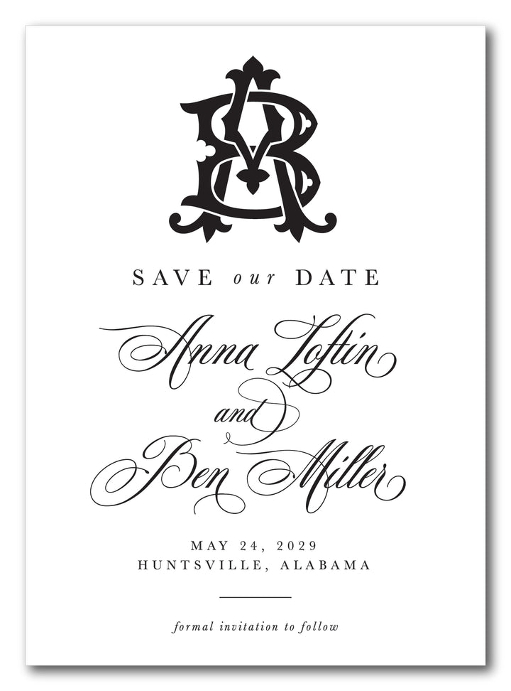 The Chic Monogram Save The Date