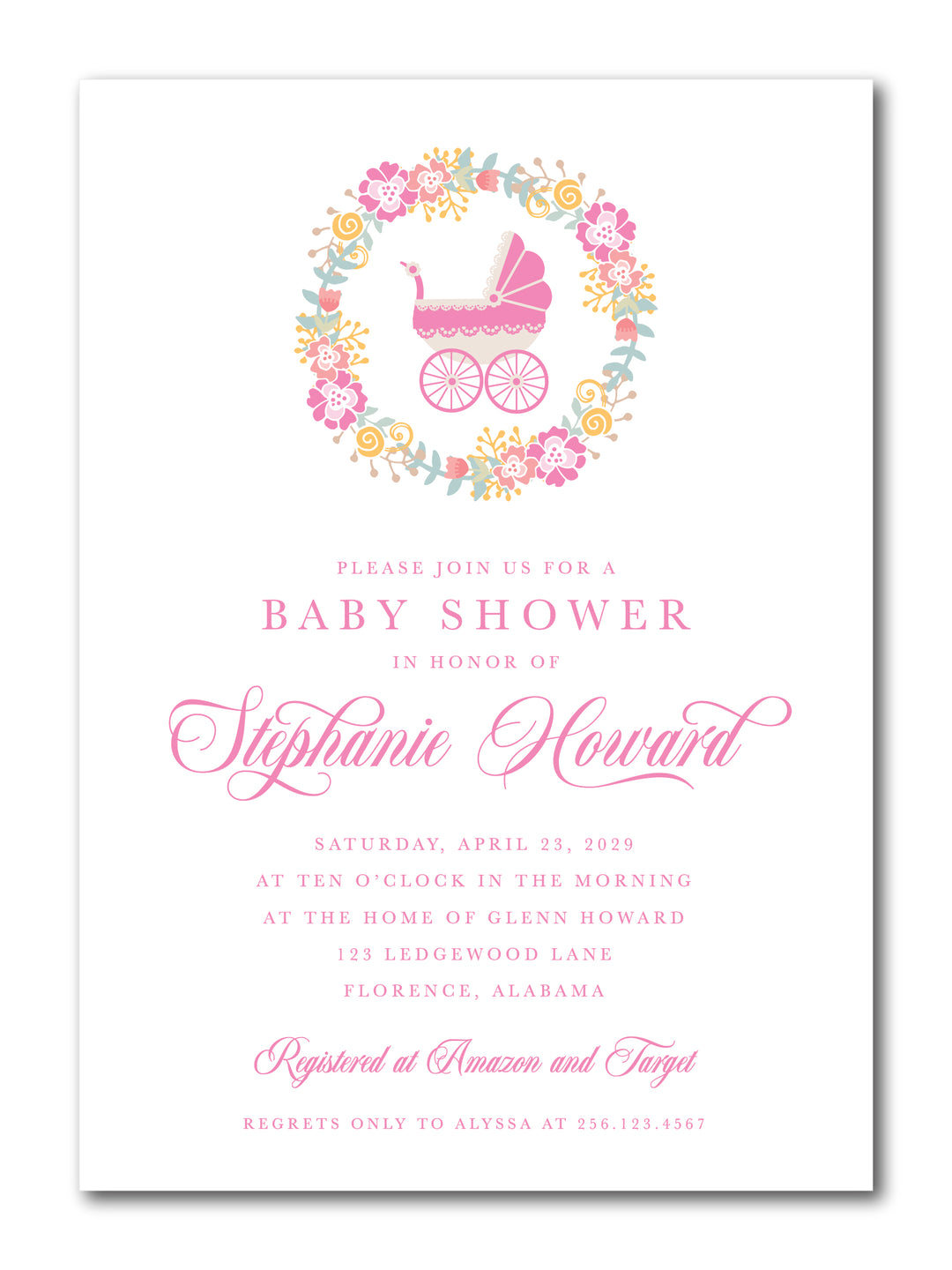 The Stephanie Baby Shower Invitation