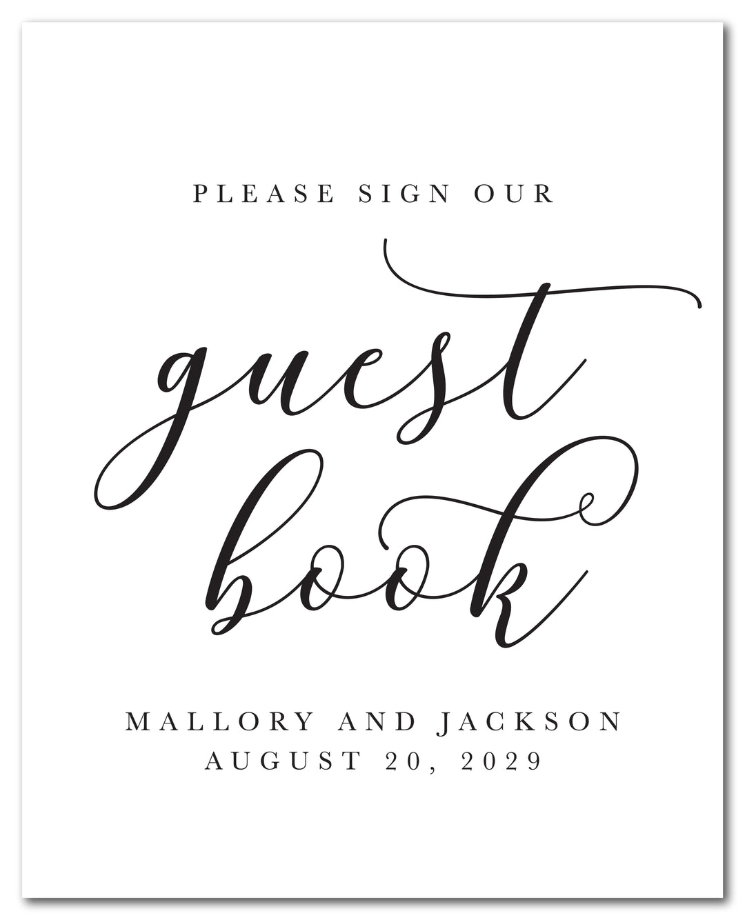 The Mallory Guestbook Sign