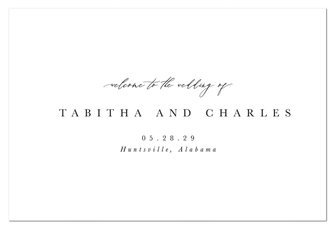 The Tabitha Welcome Sign